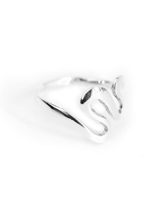 Anillo doble onda inclinada de Plata .