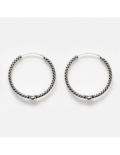 Aro Bali de Plata . Diámetro de 1,5x14mm.