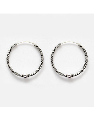 Aro Bali de Plata . Diámetro de 1,5x14mm.