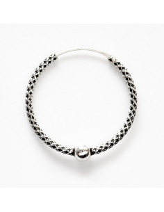 Aro Bali de Plata . Diámetro de 1,5x14mm. 2