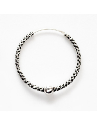 Aro Bali de Plata . Diámetro de 1,5x14mm.