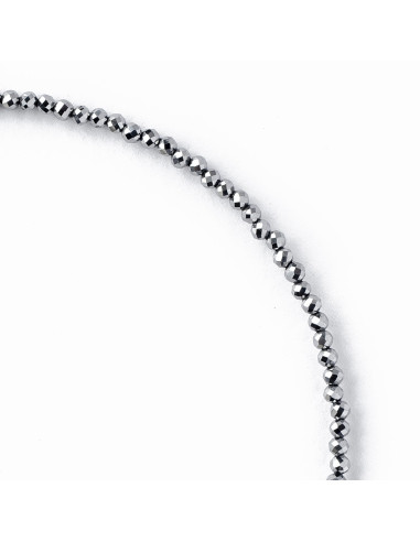 Collar de Hematite y Plata.42 cms.