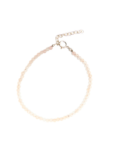 Tobillera de Rodocrosita y Plata .