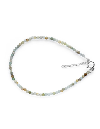 Tobillera de Peridot y Plata .