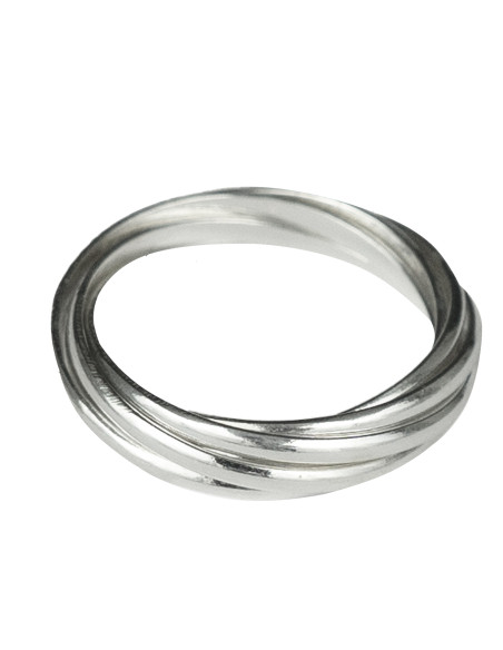 Anillo Semanario grueso de Plata .