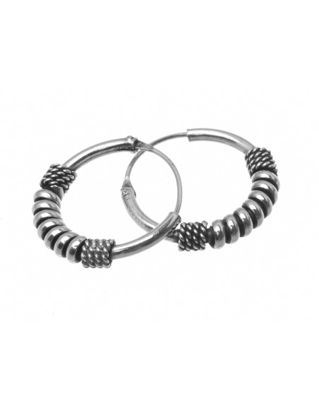 Aro Bali de Plata . Diámetro de 1,5x14mm.