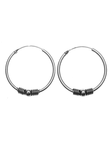 Aro Bali de Plata . Diámetro de 1,5x12mm.