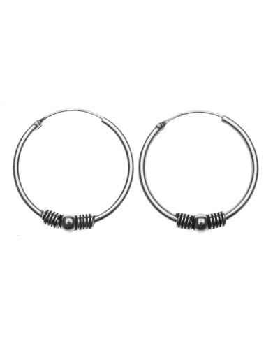 Aro Bali de Plata . Diámetro de 1,2x12mm.