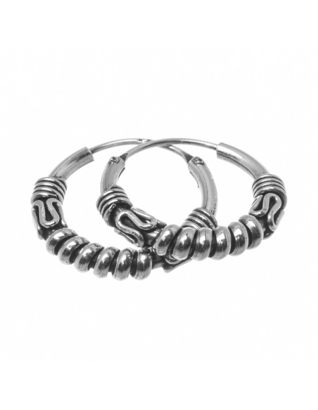 Aro Bali de Plata . Diámetro de 1,2x14mm.