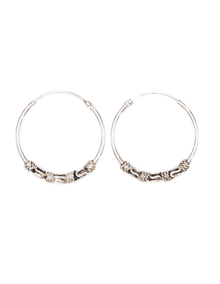 Aro Bali de Plata . Diámetro de 1,2x14mm.