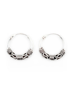 Aro Bali de Plata . Diámetro de 1,5x20mm.