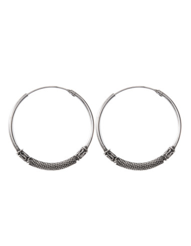 Aro Bali de Plata . Diámetro de 1,5x30mm.
