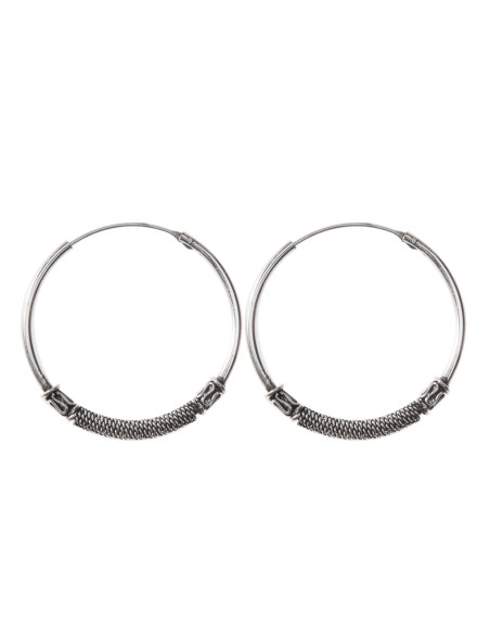 Aro Bali de Plata . Diámetro de 1,5x30mm.