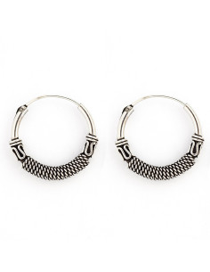 Aro Bali de Plata . Diámetro de 1,5x30mm.