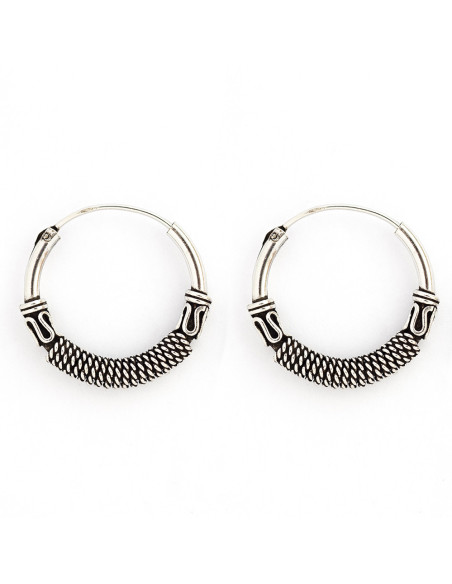Aro Bali de Plata . Diámetro de 1,5x30mm.