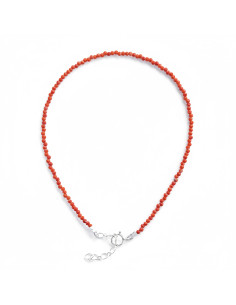 Pulsera de Plata y Coral .