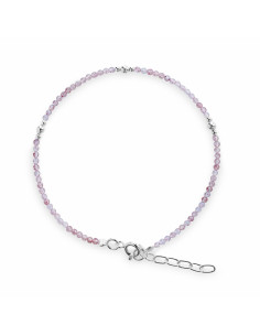 Pulsera de Plata y Quarzo Rosa.