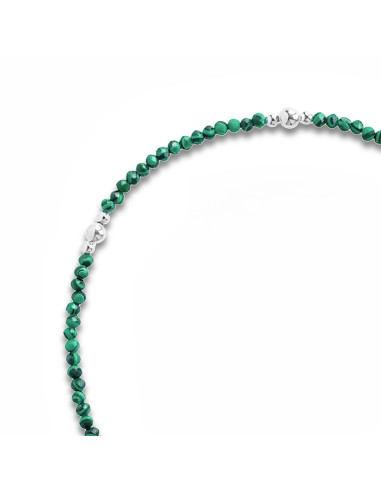 Pulsera de Malaquita y Plata .