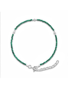 Pulsera de Malaquita y Plata .