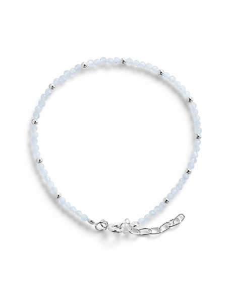 Pulsera de Piedra de Luna y Plata .