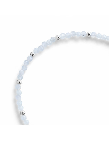 Pulsera de Piedra de Luna y Plata .