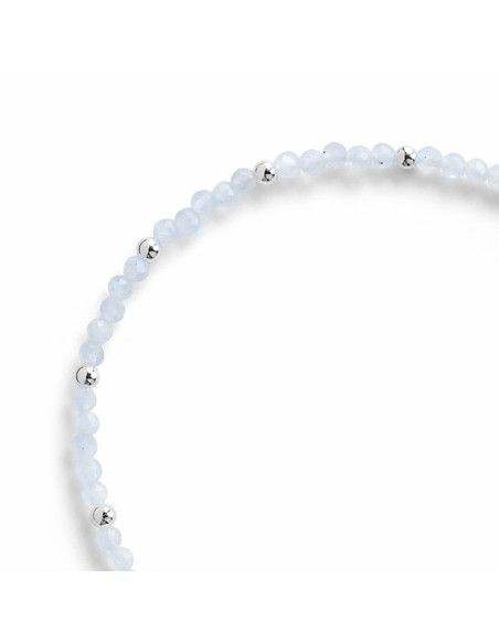 Pulsera de Piedra de Luna y Plata .