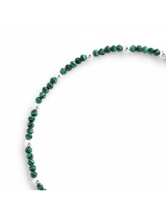 Pulsera de Malaquita y Plata . 2
