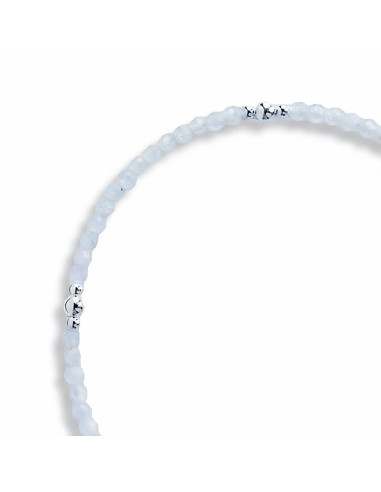 Pulsera de Piedra de Luna y Plata .