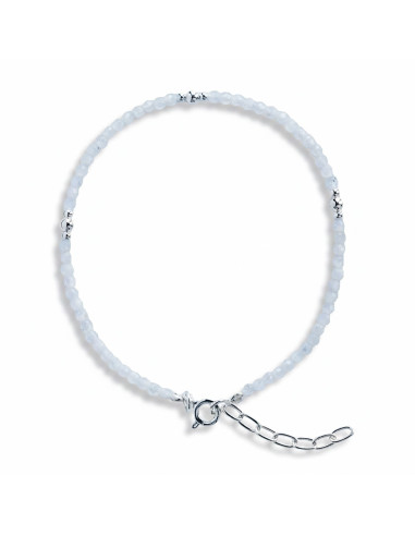 Pulsera de Piedra de Luna y Plata .