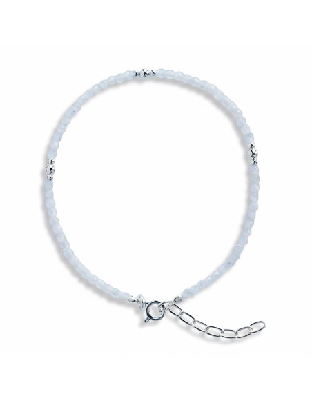 Pulsera de Piedra de Luna y Plata .