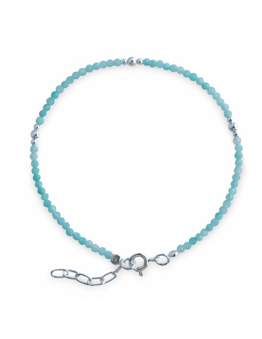 Pulsera de Amazonita y Plata .