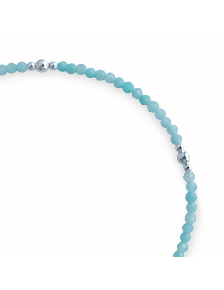 Pulsera de Amazonita y Plata .