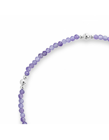 Pulsera de Amatista y Plata .
