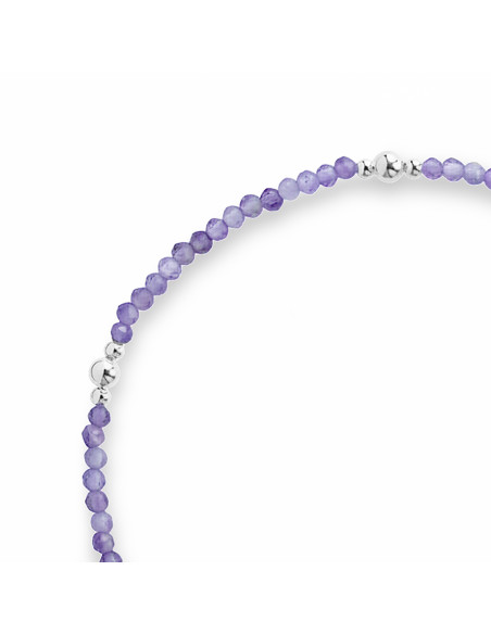 Pulsera de Amatista y Plata .