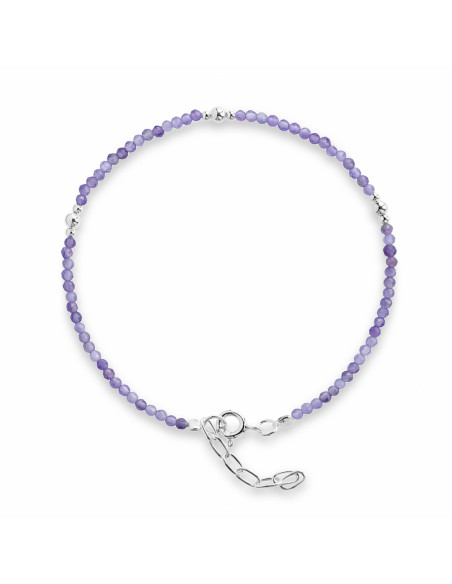 Pulsera de Amatista y Plata .