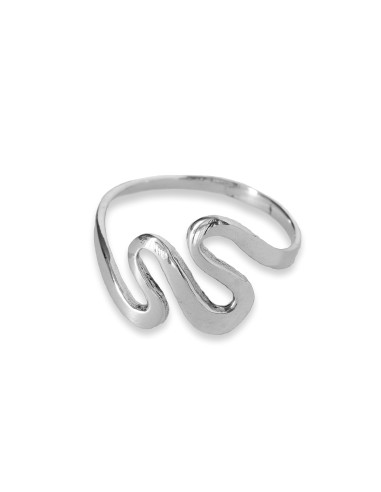 Anillo doble onda inclinada de Plata .