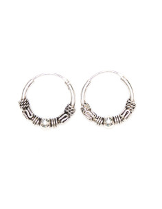 Aro Bali de Plata . Diámetro de 1,5x16mm.