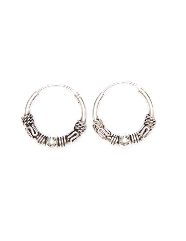 Aro Bali de Plata . Diámetro de 1,5x16mm.