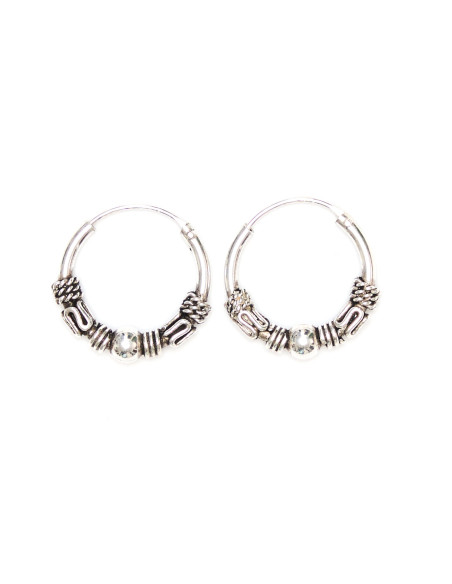 Aro Bali de Plata . Diámetro de 1,5x16mm.