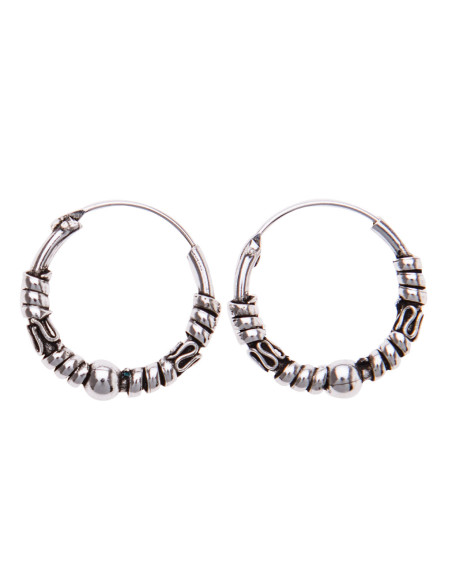 Aro Bali de Plata . Diámetro de 1,5x25mm.