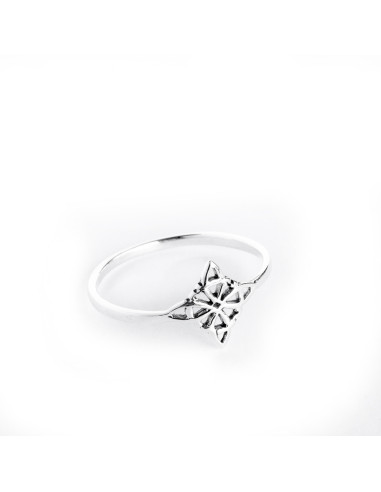 Anillo Nudo de Bruja de Plata .