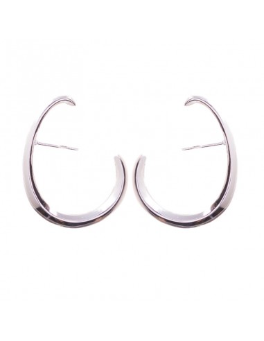 Pendiente de diseño de plata con perno central.