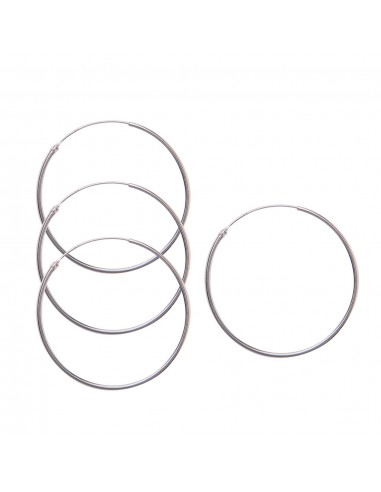 Aros lisos de plata .1,5mm. de grossor .