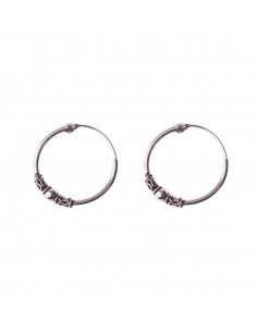 Aros Bali de plata . Diámetro de 1,5x18mm.