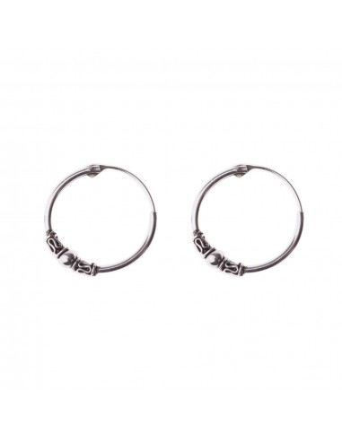 Aros Bali de plata . Diámetro de 1,5x18mm.