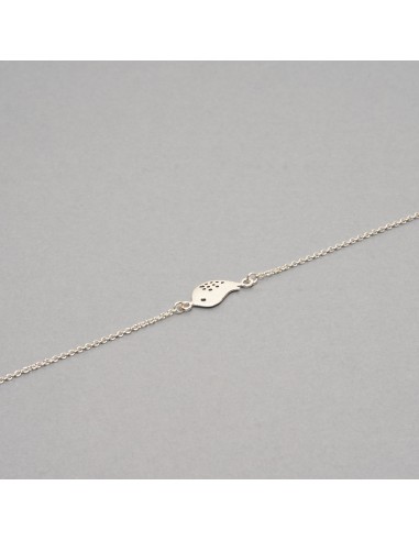 Tobillera de plata "Pajarito" .