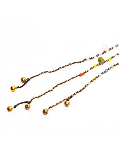 Pulsera de bronce combinada con piedras .