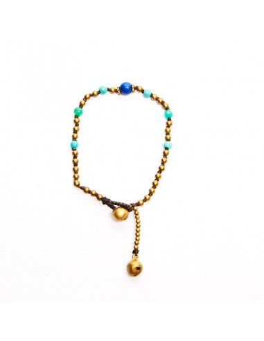 Pulsera de bronce combinada con piedras .