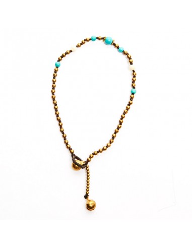 Tobilleras de bronce y piedras .