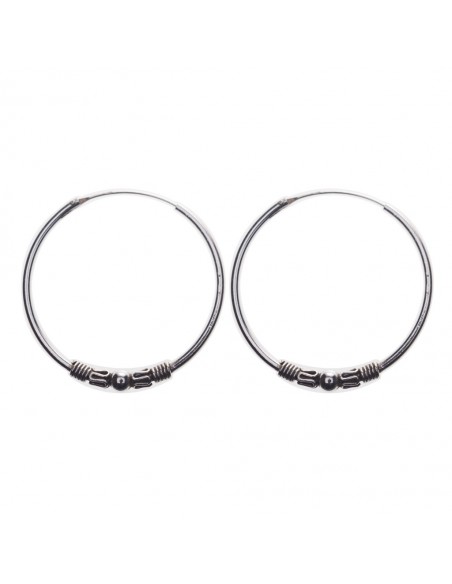 Aro Bali de plata . Diámetro de 1,5x14mm.